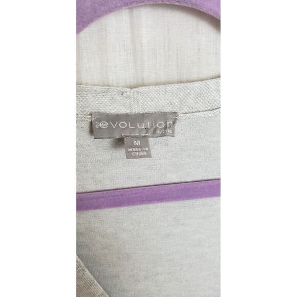 Evolution By Cyrus Sweater Cardigan Medium Color Block Hidden Button Casual Cozy - Picture 3 of 4